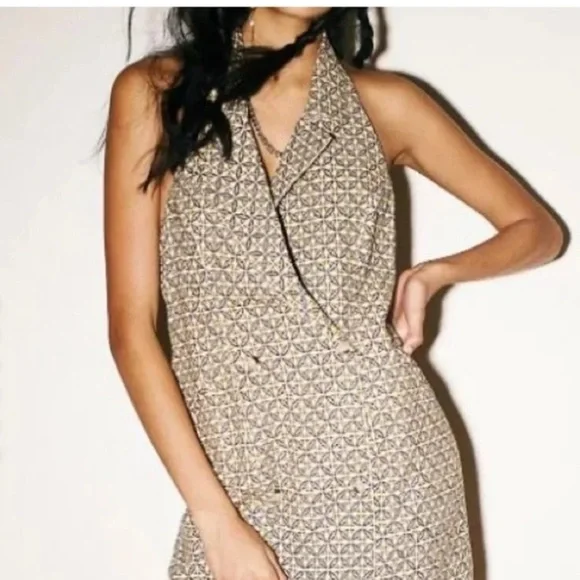 Free People | Dresses | Free People Louie Blazer Halter Mini Dress |  Poshmark